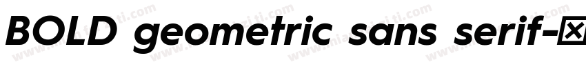 BOLD geometric sans serif字体转换
